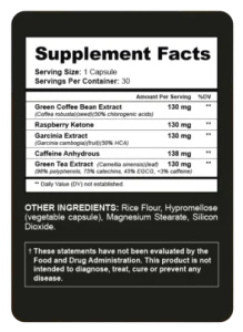 AlkaBurn Supplement Facts