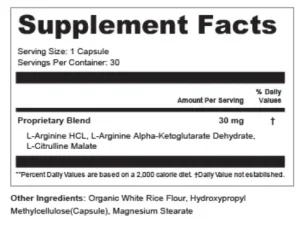 Maxentra supplement facts