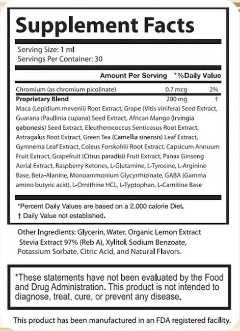 Payarmin supplement facts