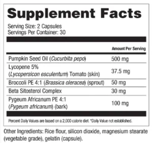 TitanFlow Supplement Facts